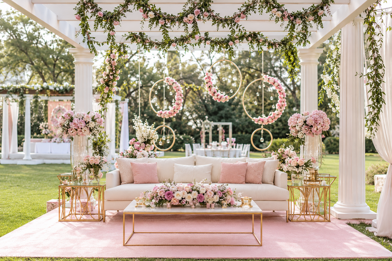 Custom area decoration details for events